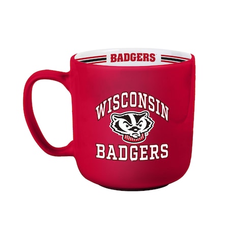 Logo Brands Wisconsin 15oz Stripe Mug 244-C15SM